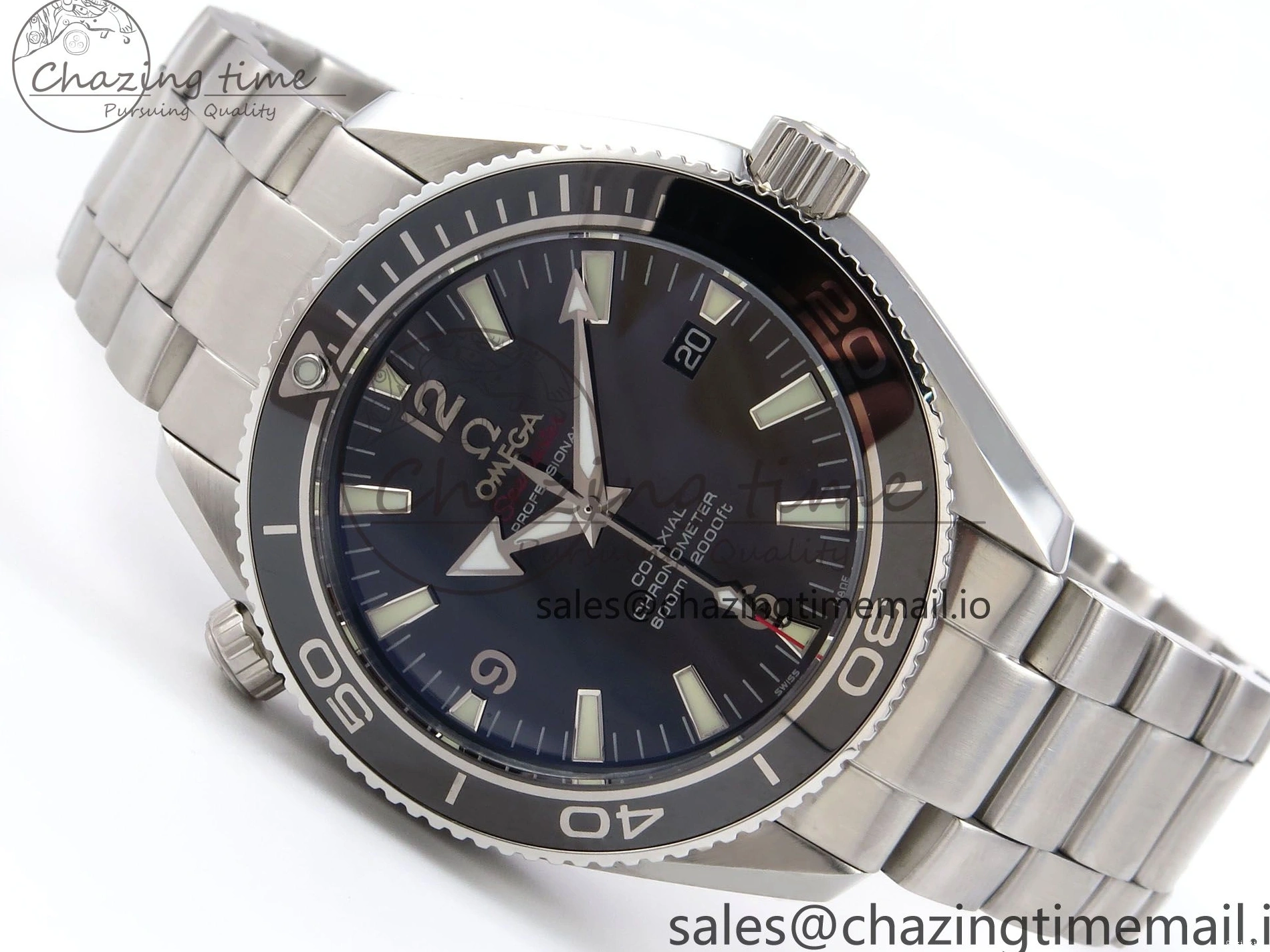 0405 Seamaster “LMPO” OMF 1:1 Best Edition Black Dial on SS Bracelet A Tailored 7703